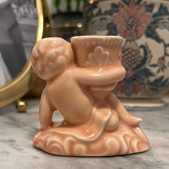 Vintage Cherub Candlestick Holder - Picture 4 of 7